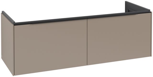 V&B Waschtisch-Unterschrank Subway 3.0 127,2x42,9x47,8cm, ohne LED/Griff Volcano black, taupe