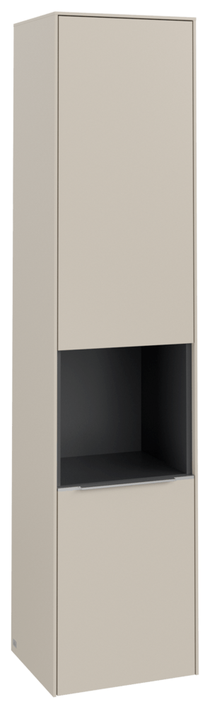 V&B Hochschrank Subway 3.0 40x171x36,2cm, Schanier rechts/Griff Aluminium glänzend, cashmere grey