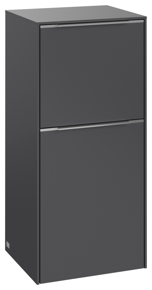 V&B Seitenschrank Subway 3.0 40x86x36,2cm, Schanier rechts/Griff Aluminium glänzend, graphite