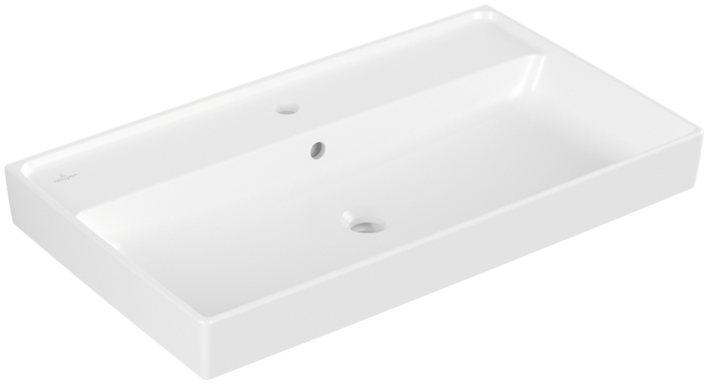 V&B Schrankwaschtisch Collaro 80 x 47 cm, mit Überlauf, stone white C-plus
