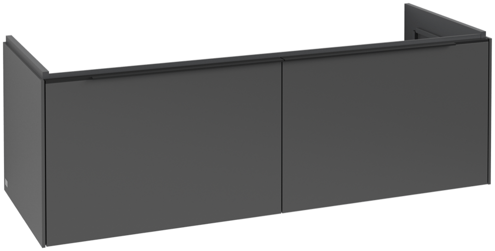 V&B Waschtisch-Unterschrank Subway 3.0 127,2x42,9x47,8cm, ohne LED/Griff Volcano black, graphite