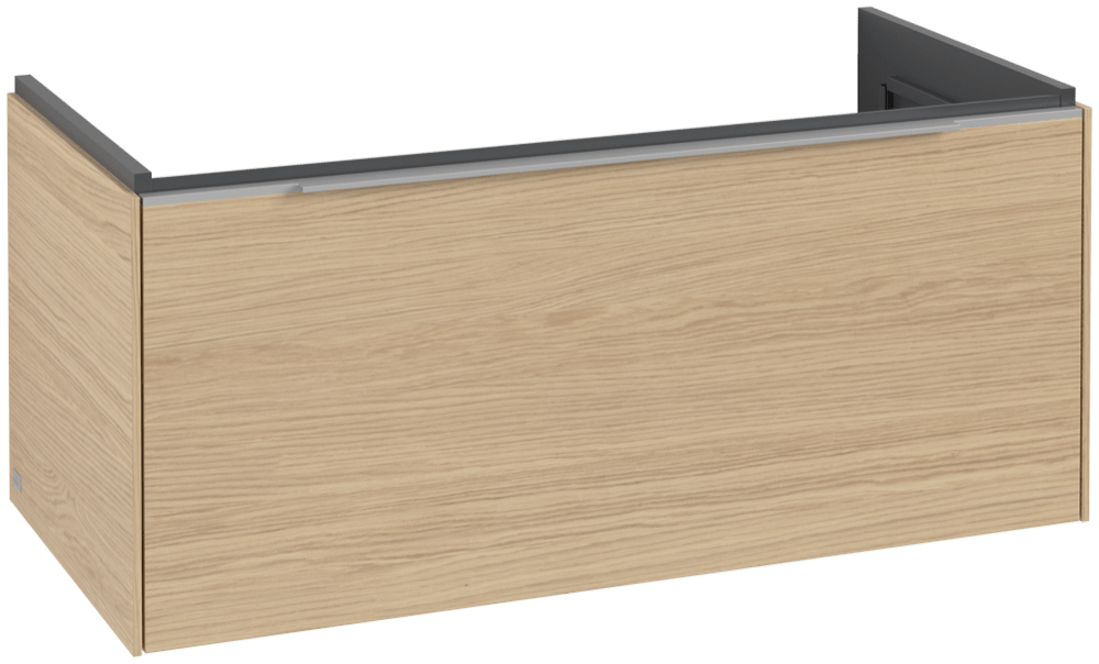V&B Waschtisch-Unterschrank Subway 3.0 97,3x42,9x47,8cm, ohne LED/Griff Aluminium glänzend, nordic oak