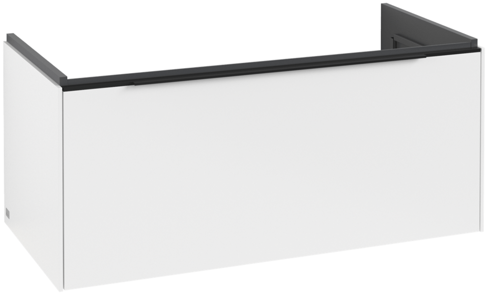 V&B Waschtisch-Unterschrank Subway 3.0 97,3x42,9x47,8cm, mit LED/Griff Volcano black, pure white