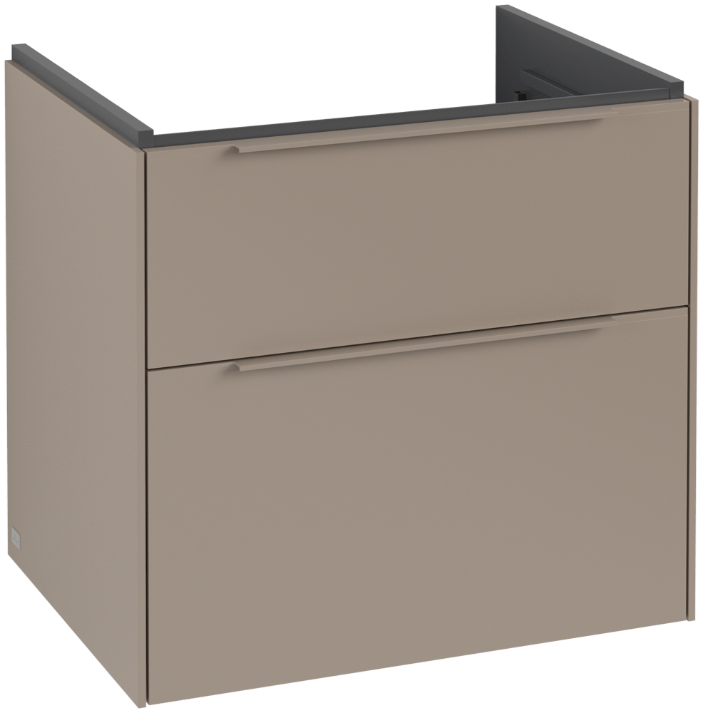 V&B Waschtisch-Unterschrank Subway 3.0 62,2x57,6x47,8cm, ohne LED/Griff monochrom, taupe