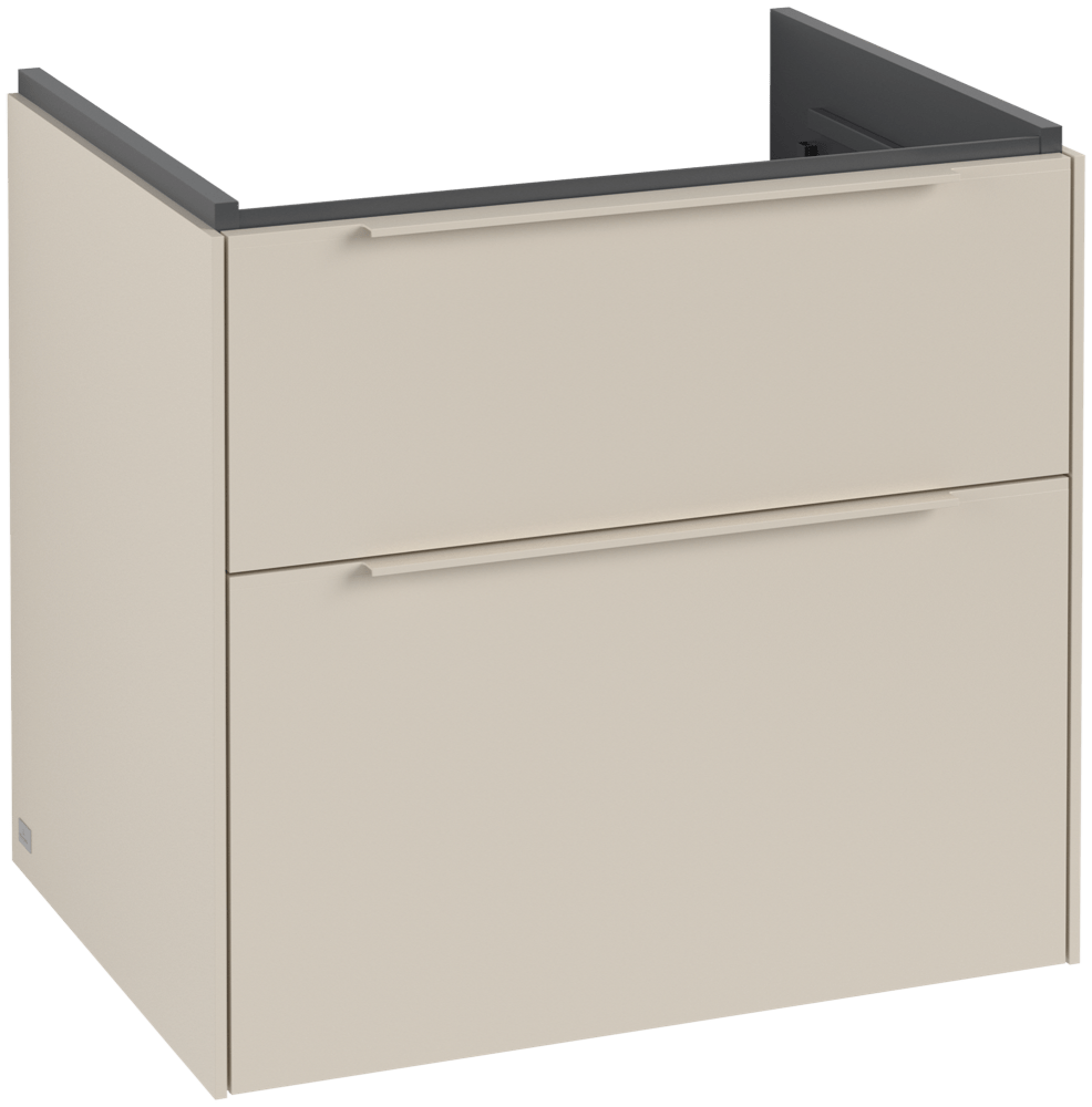 V&B Waschtisch-Unterschrank Subway 3.0 62,2x57,6x47,8cm, ohne LED/Griff monochrom, cashmere grey