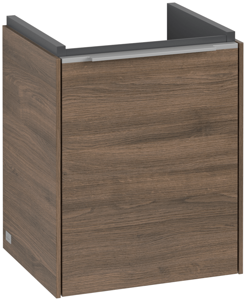 V&B Waschtisch-Unterschrank Subway 3.0 35,1x42,9x30,9cm, Schanier rechts/Griff Aluminium glänzend, arizona oak
