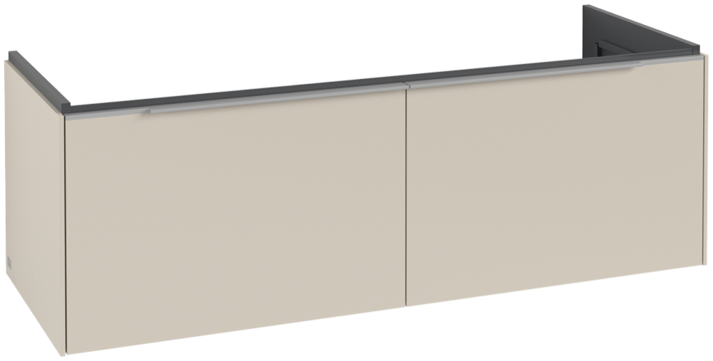 V&B Waschtisch-Unterschrank Subway 3.0 127,2x42,9x47,8cm, ohne LED/Griff Aluminium glänzend, cashmere grey
