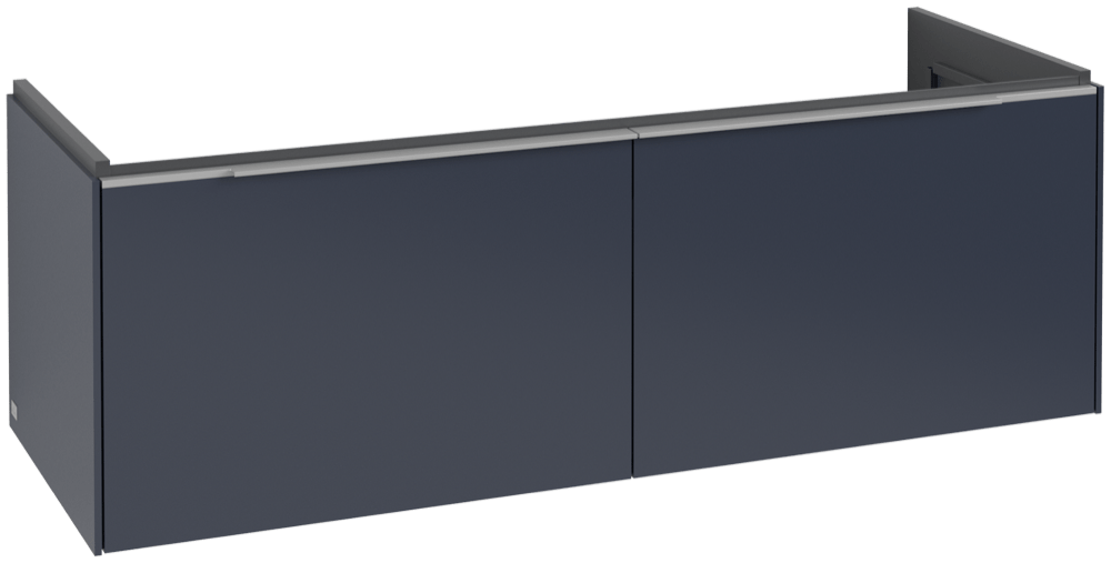 V&B Waschtisch-Unterschrank Subway 3.0 127,2x42,9x47,8cm, ohne LED/Griff Aluminium glänzend, marine blue