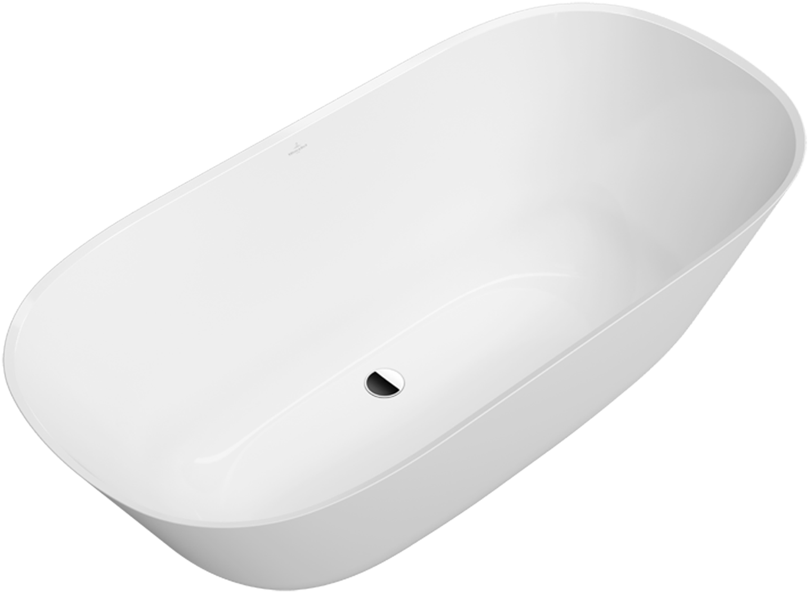 V&B Badewanne Theano Curved Edition 170x75cm, freistehend, Pure Black C+
