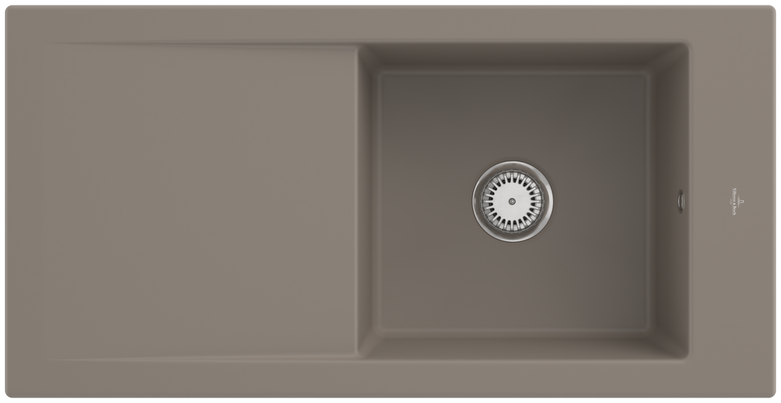 V&B Spüle Timeline 60 mit Ablaufgarnitur, mit Handbetätigung, timber CeramicPlus