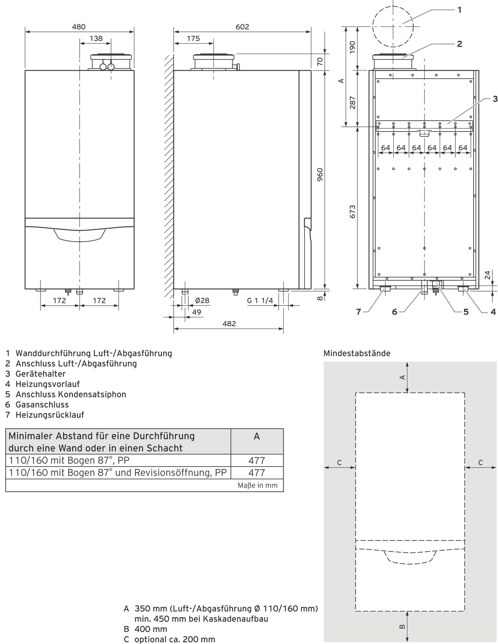Vaillant Gas-Wandheizgerät ecoTEC plus mit Brennwerttechnik, VC 1006/5-5, Erdgas LL