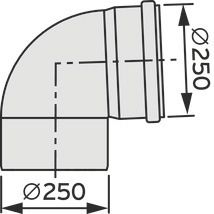Vaillant Bogen 87°, 250 mm, PP