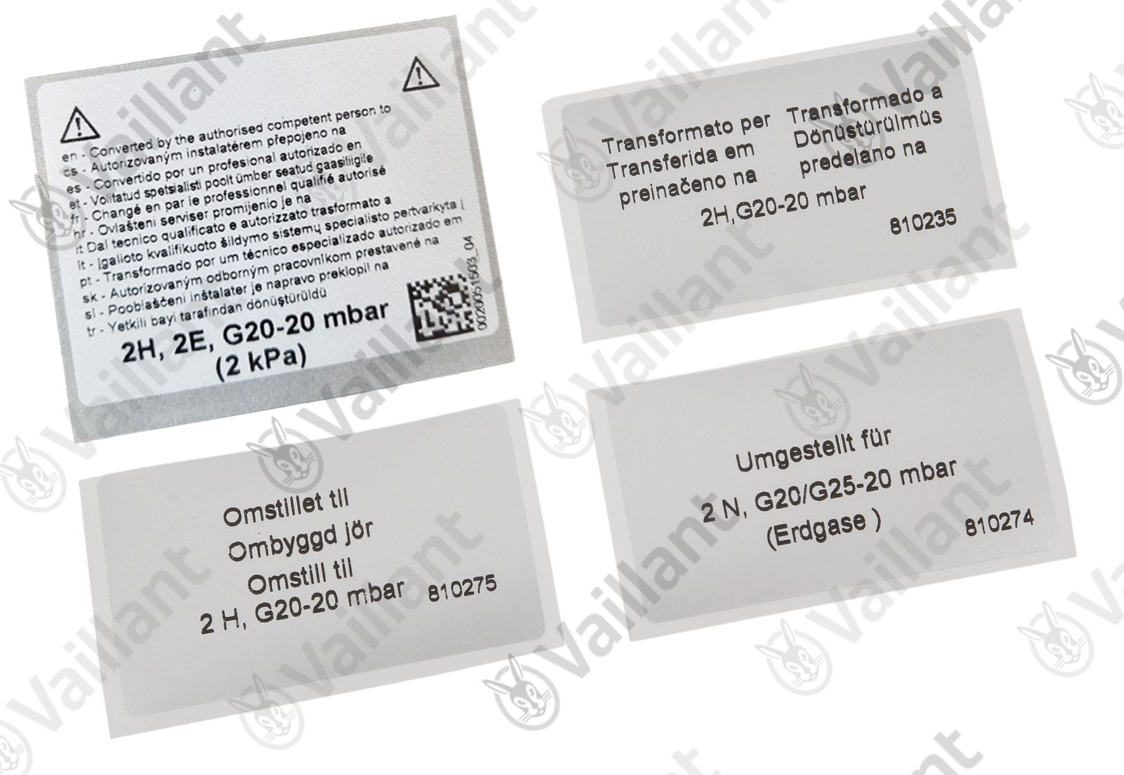 VA Umstellsatz, (P -› H,L) Vaillant-Nr. 0020052091