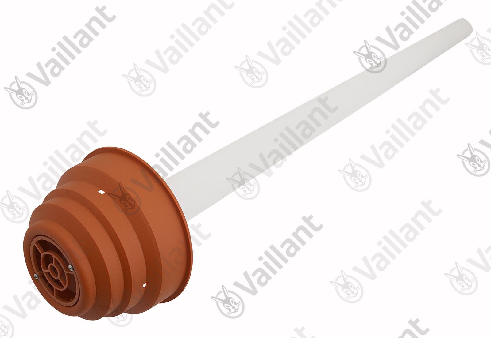 VA Abgashaube, rot m. Abgasrohr DN 60 PP Vaillant-Nr. 0020070983