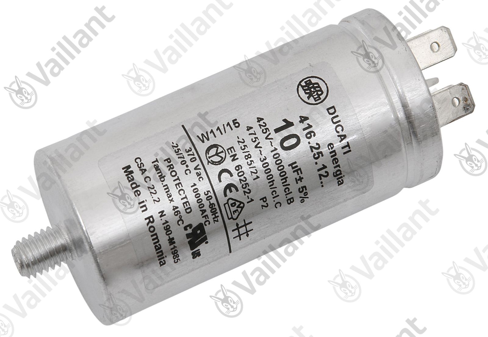 VA Kondensator, 10 uF, Gebläse Vaillant-Nr. 560681