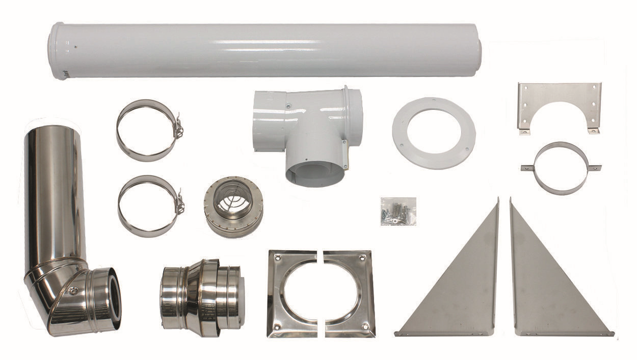 Vaillant Basis-Anschluss-Set Ø 80/125 mm, konzentrisch, Edelstahl/PP