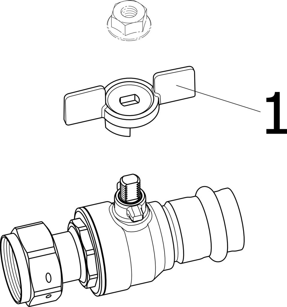 Viega Kugelhahn Easytop 2275.7 DN 15, 15 mm, G 3/4, Siliziumbronze, SC-Contur, Pressanschluss