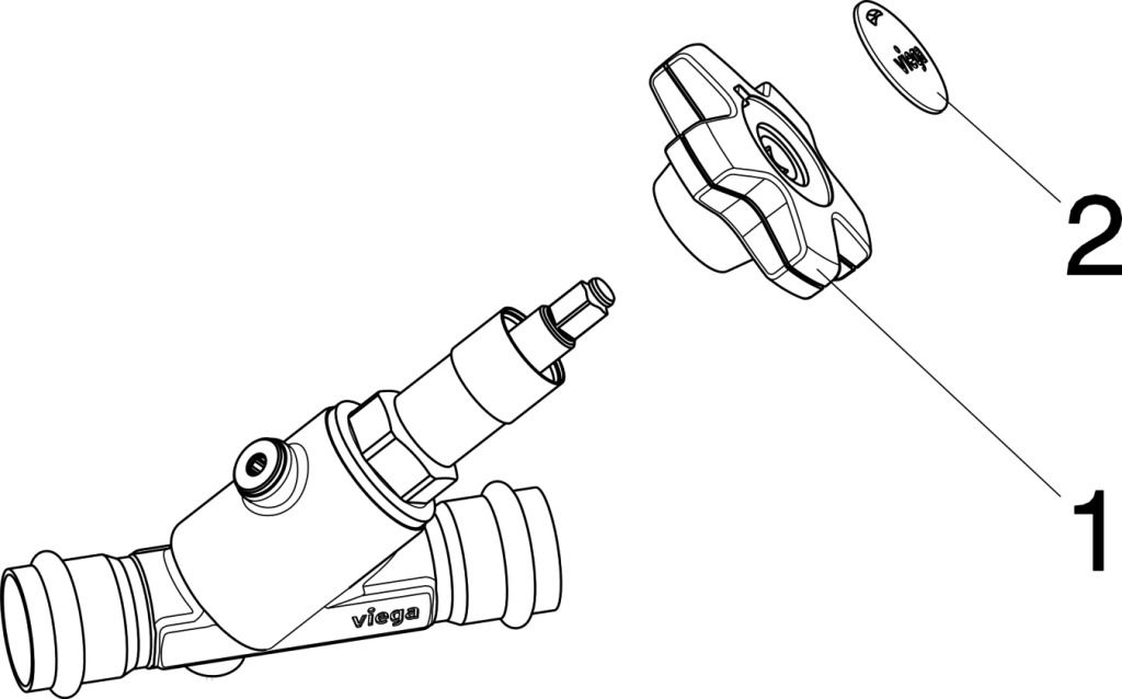 Viega Schrägsitzventil Easytop Inox 2337.5 DN 15, 18 mm, Stahl nichtrostend, SC-Contur