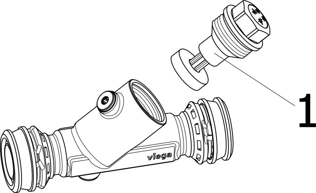 Viega Rückflussverhinderer Easytop 5339.4 DN 15, 16 mm, mit SC-Contur, mit Pressanschluss, Siliziumbronze
