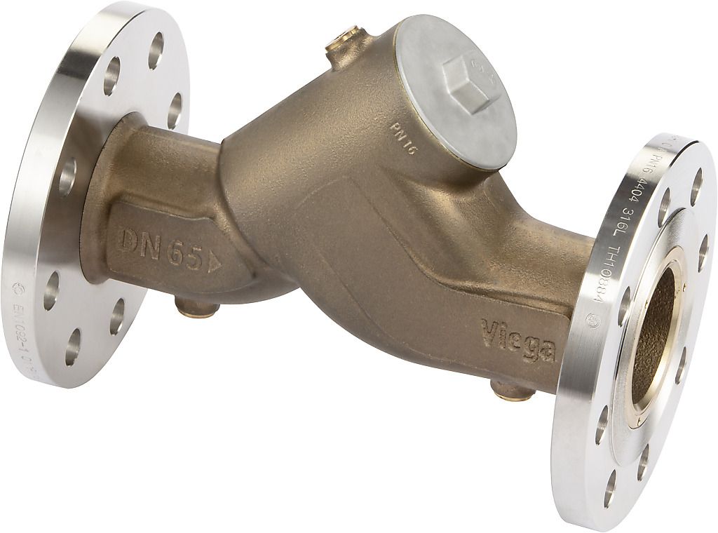 Viega Rückflussverhinderer Easytop 2239.4XL DN 80, G 3/8, mit Flanschanschluss, Siliziumbronze