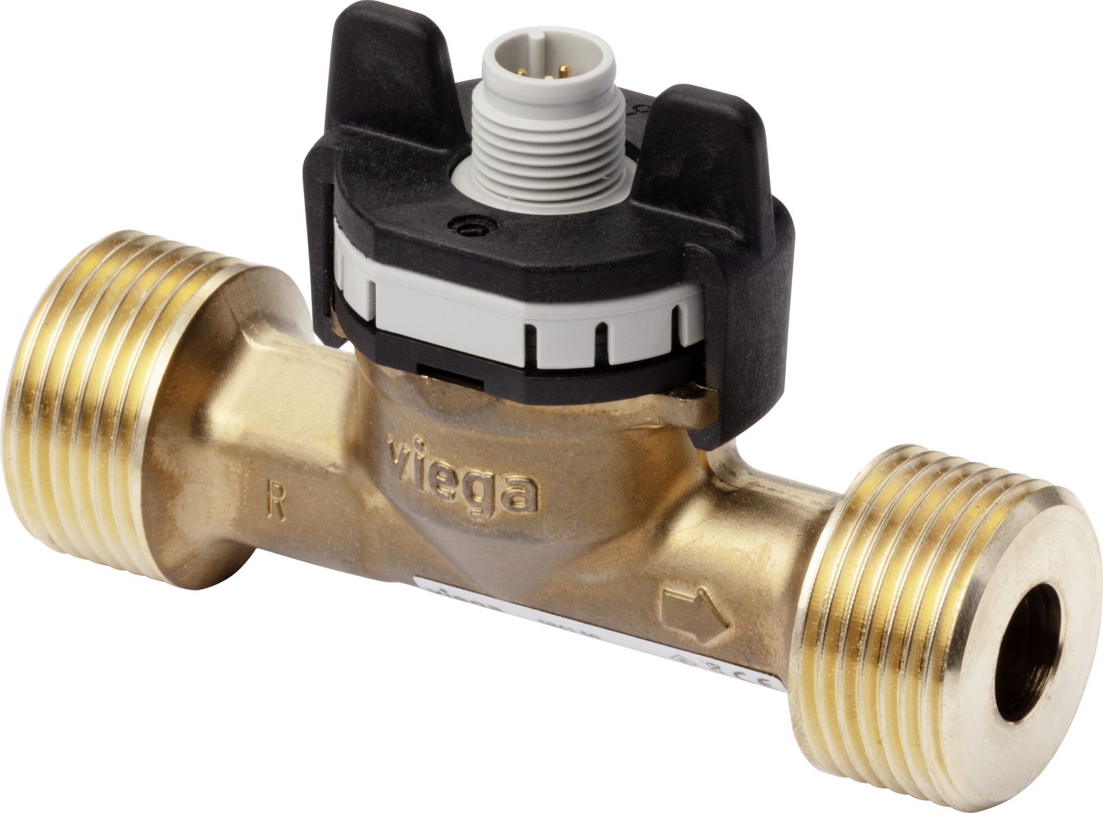 Viega Durchfluss- und Temperatursensor AquaVip 5841.50 DN 20, G 1, für Trinkwasser/Heizungs-Installation