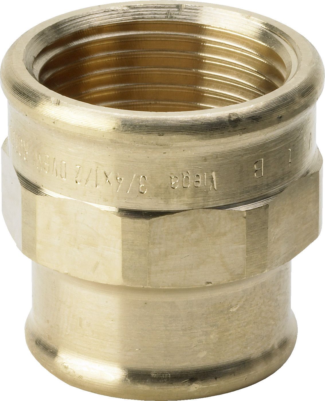 Viega Muffe 3240 Rp 1 1/2 x Rp 1, Rotguss, reduziert