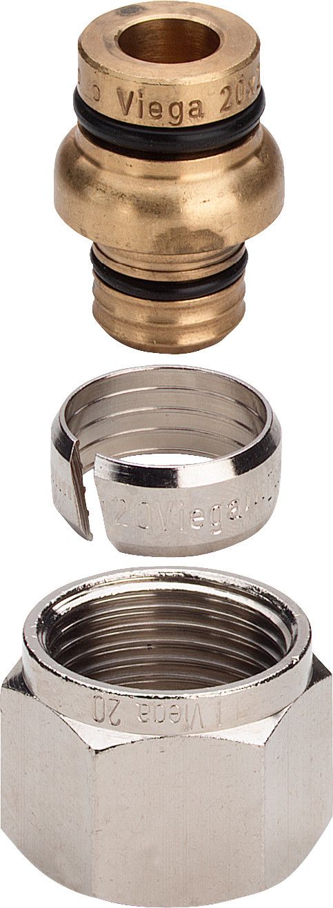 Viega Verschraubung 1019 16 x 2 mm, Messing, für Fremdrohr