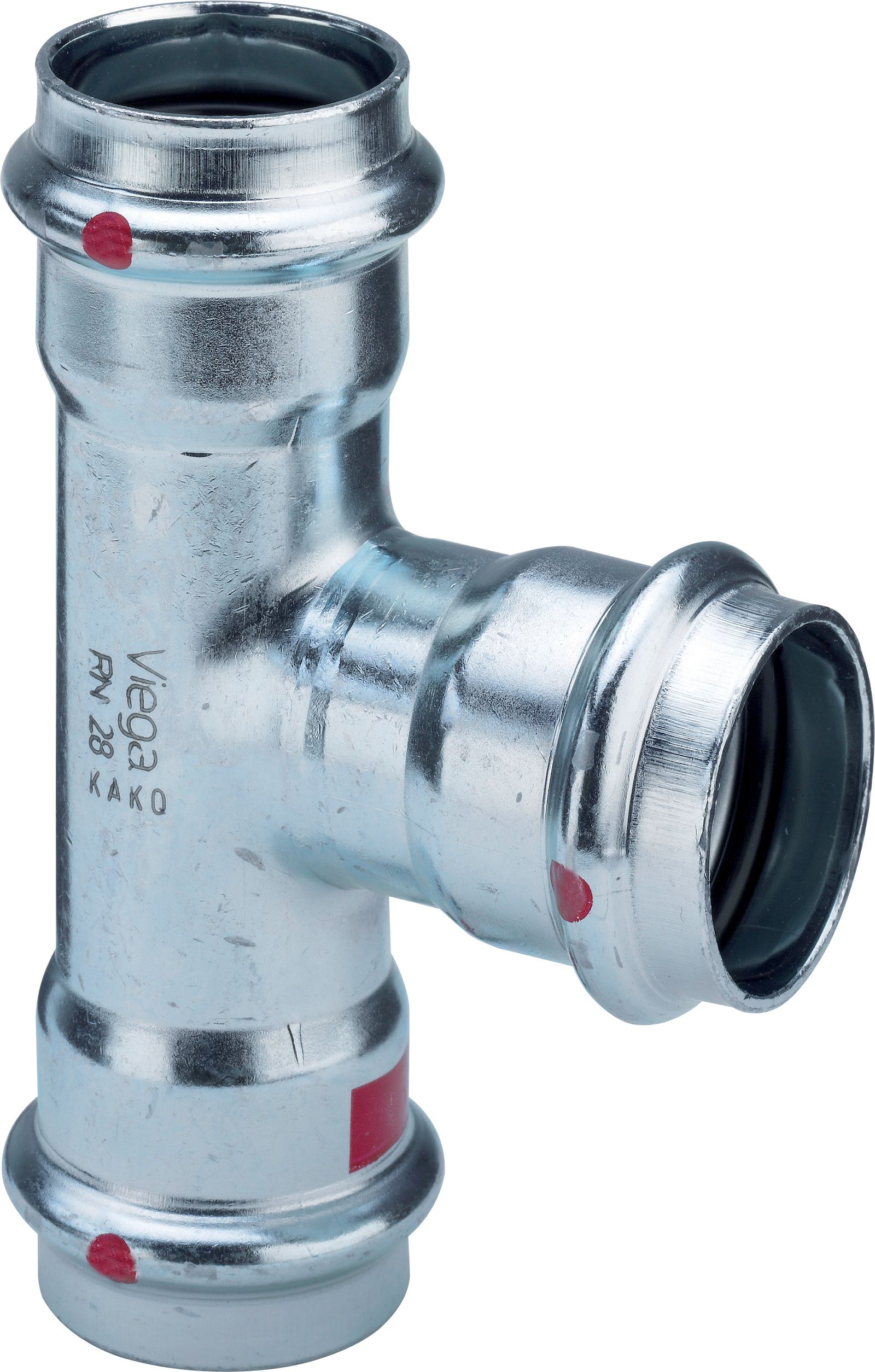 Viega T-Stück Prestabo 1118 35 x 28 x 35 mm, Stahl verzinkt, SC-Contur