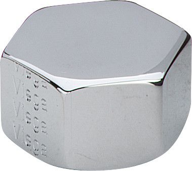 Viega Kappe 1761 G 1/2, Messing verchromt, Mehrkant