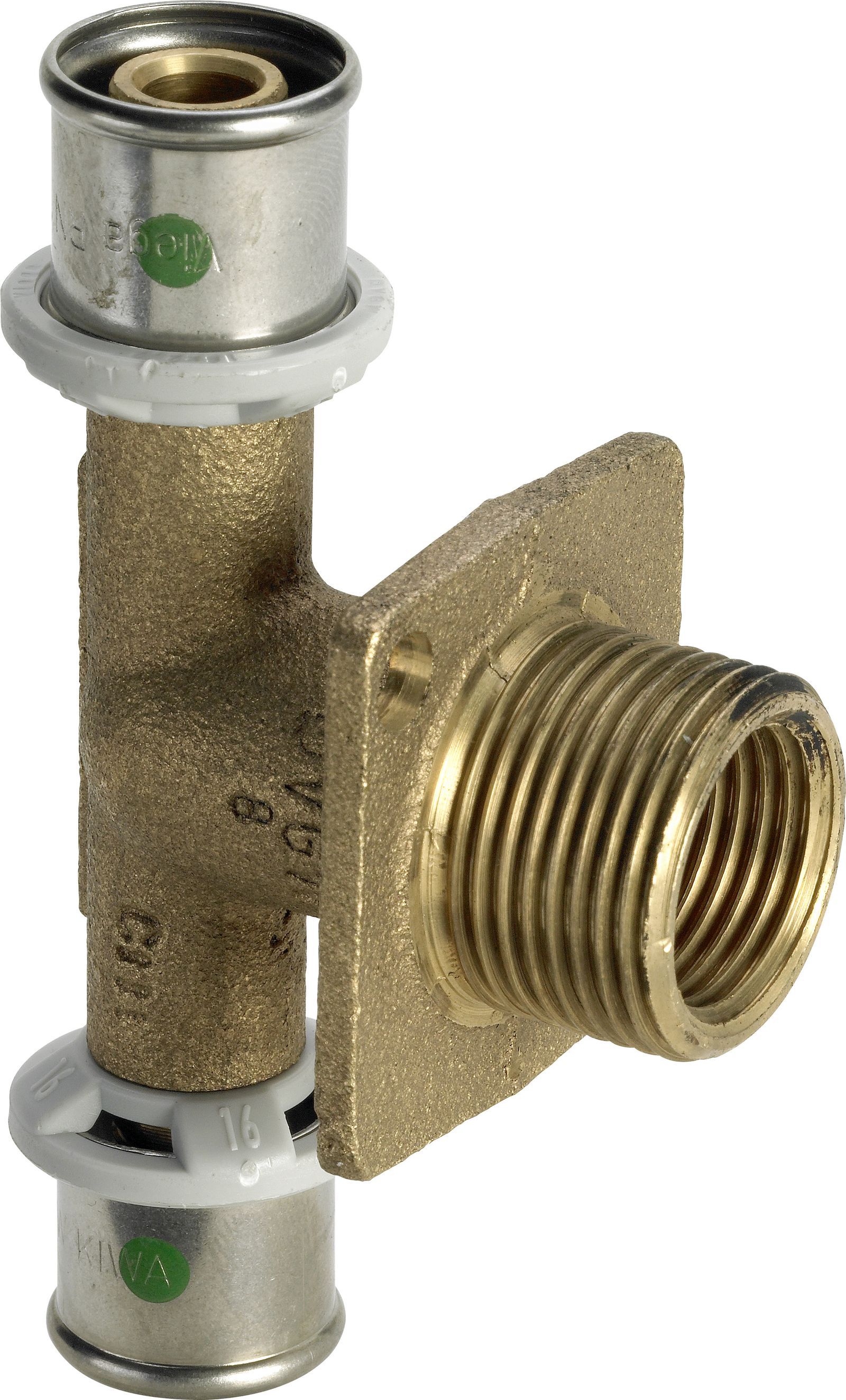 Viega Doppelwanddurchführung Sanfix-P 2132.8 16 x Rp 1/2 x G 3/4 x 25 mm, Rotguss, SC-Contur, gerade