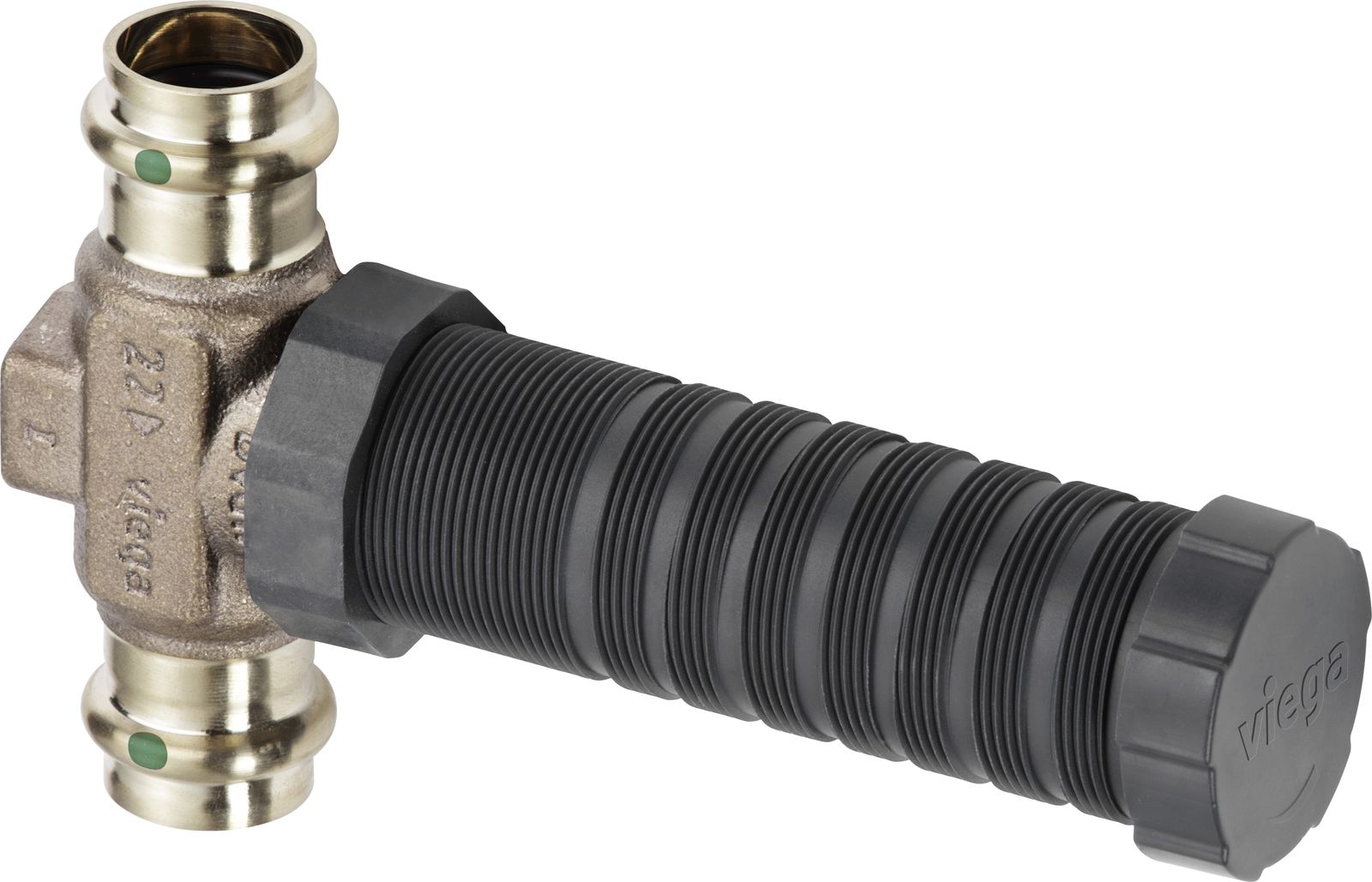 Viega UP-Geradsitzventil Easytop 2235.2 DN 20, 22 mm, Siliziumbronze, SC-Contur, Pressanschlüsse