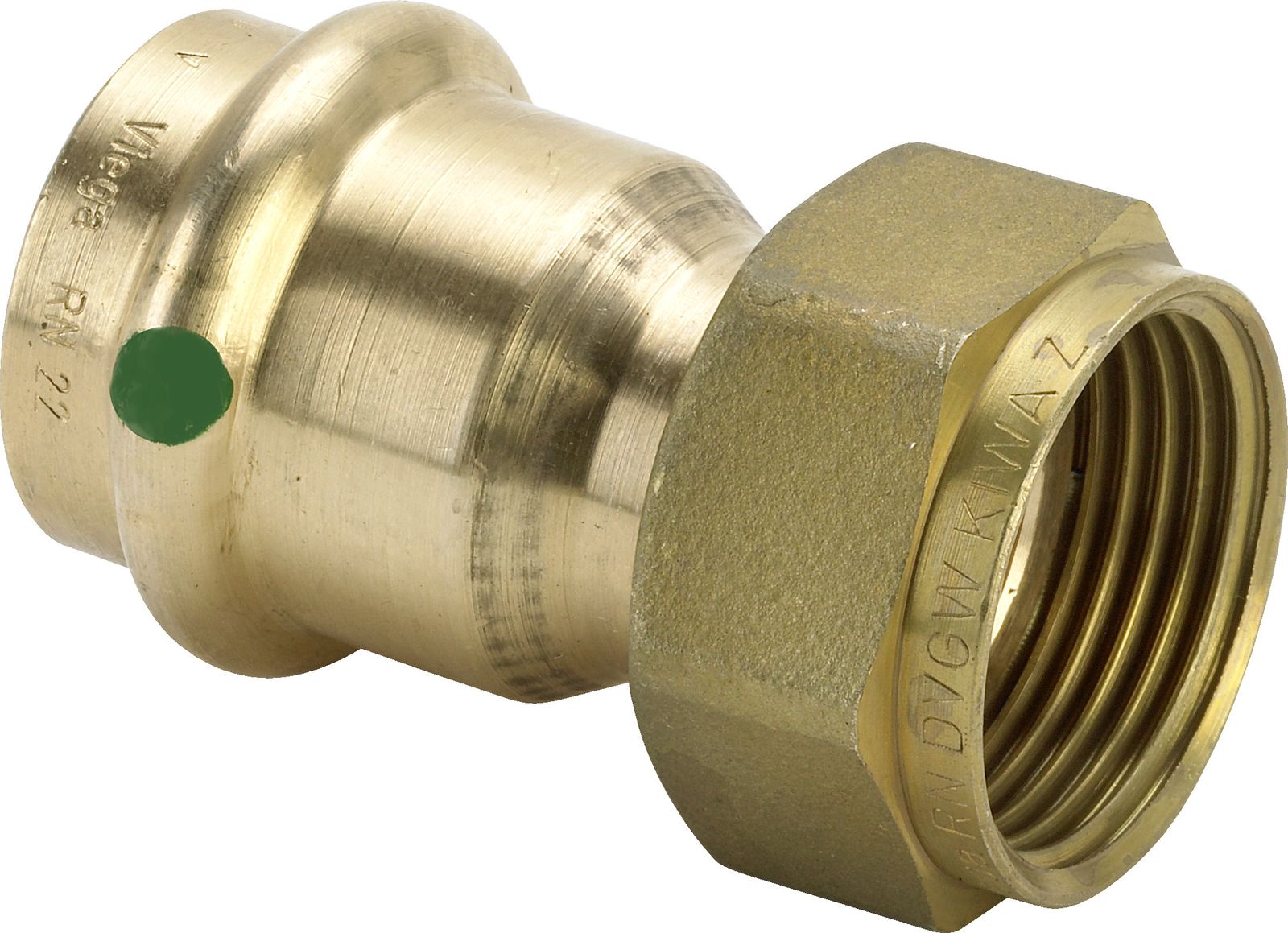 Viega Verschraubung Sanpress 2263 18 mm x G 1, Rotguss oder Siliziumbronze, flachdichtend, SC-Contur