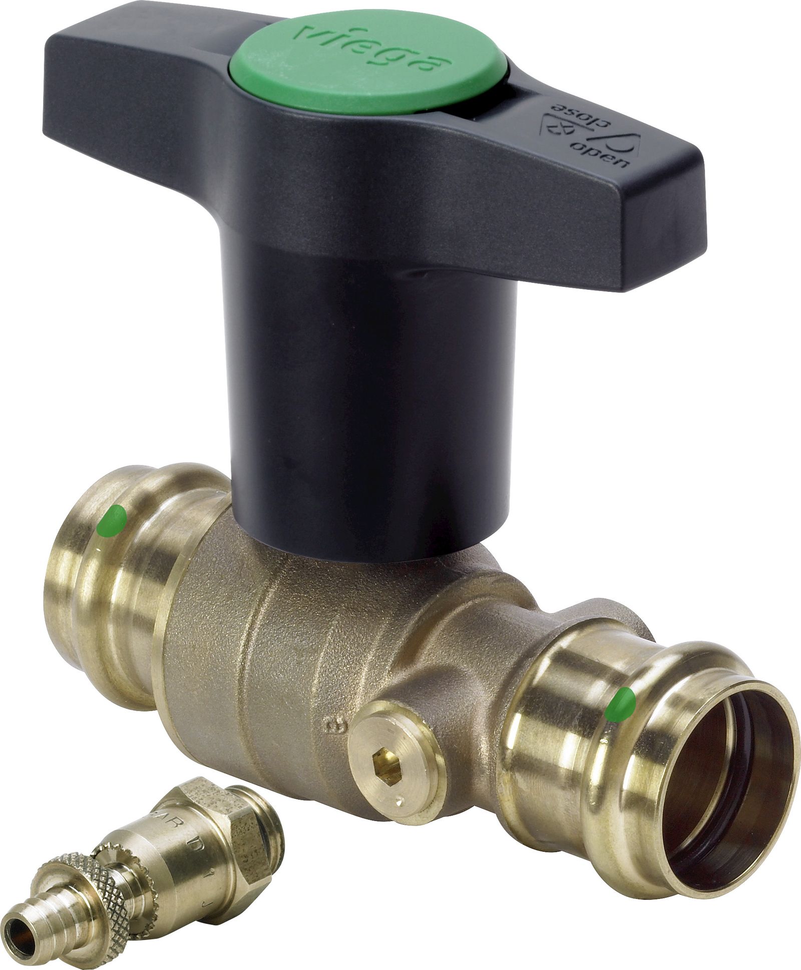 Viega Kugelhahn Easytop 2275.3 DN 15, 18 mm, Siliziumbronze, SC-Contur, Pressanschluss