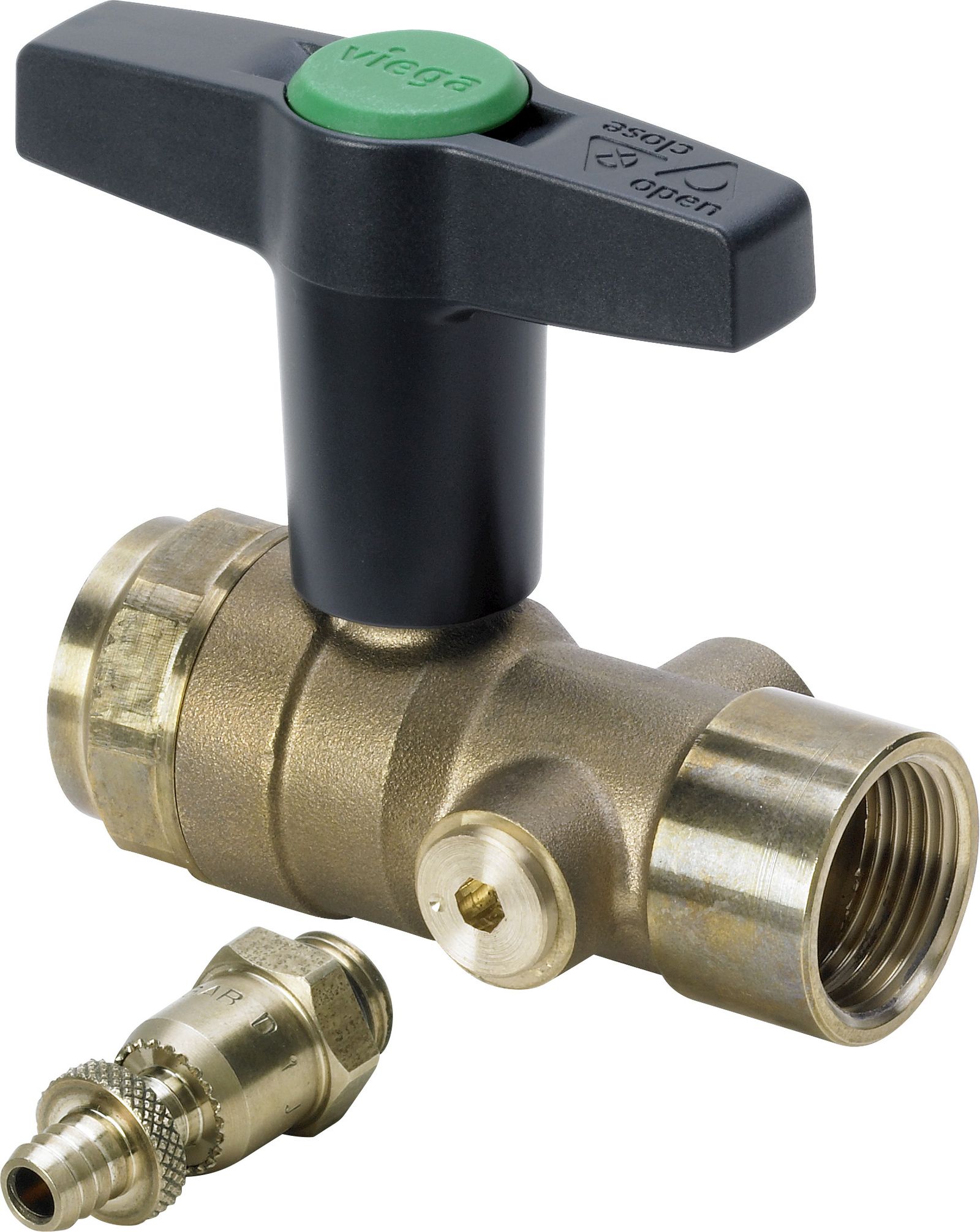 Viega Kugelhahn Easytop 2275.5 DN 15, Rp 1/2, Siliziumbronze, Ein-/Ausgang Rp-Gewinde