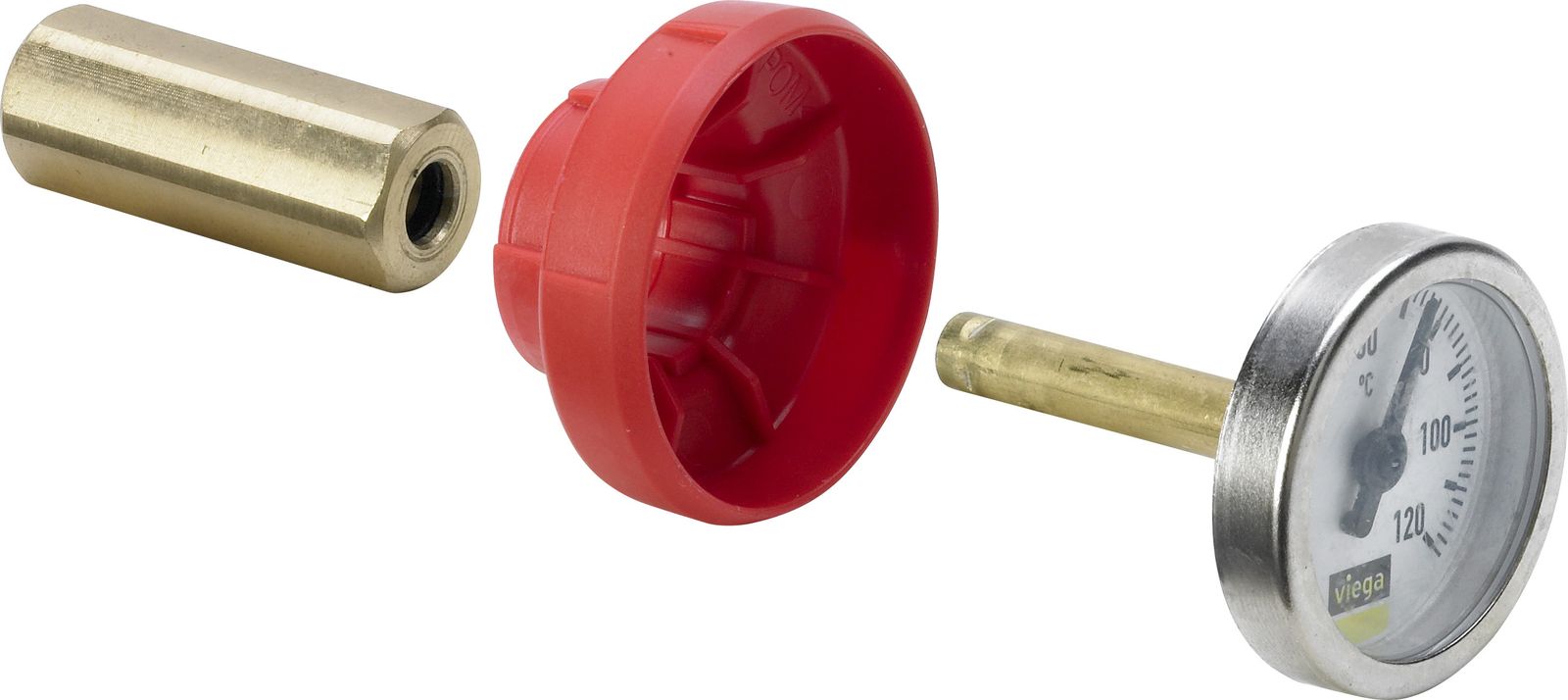 Viega Thermometer Easytop 2275.94 Medienkennzeichnung rot