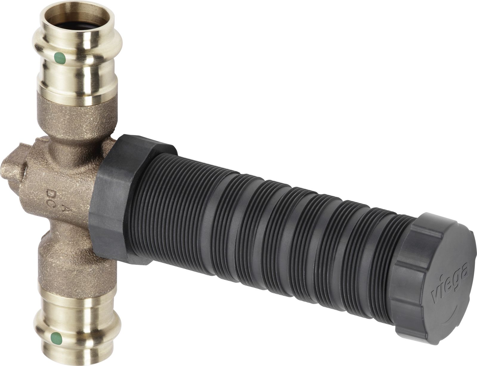 Viega UP-Freiflussventil Easytop 2278.5 18 mm, Siliziumbronze, SC-Contur, Pressanschlüsse