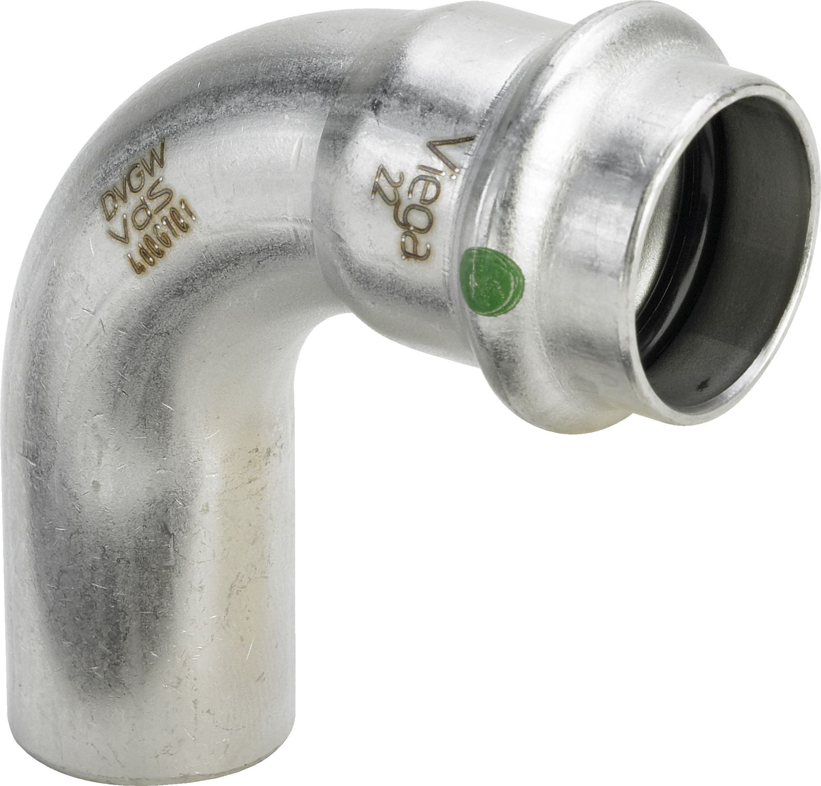 Viega Bogen Sanpress Inox 2316.1 18 mm, 90Grad, Stahl nichtrostend, SC-Contur, Einsteckende