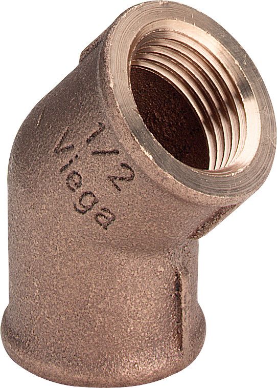 Viega Bogen 3120 Rp 3/8, 45Grad, Rotguss