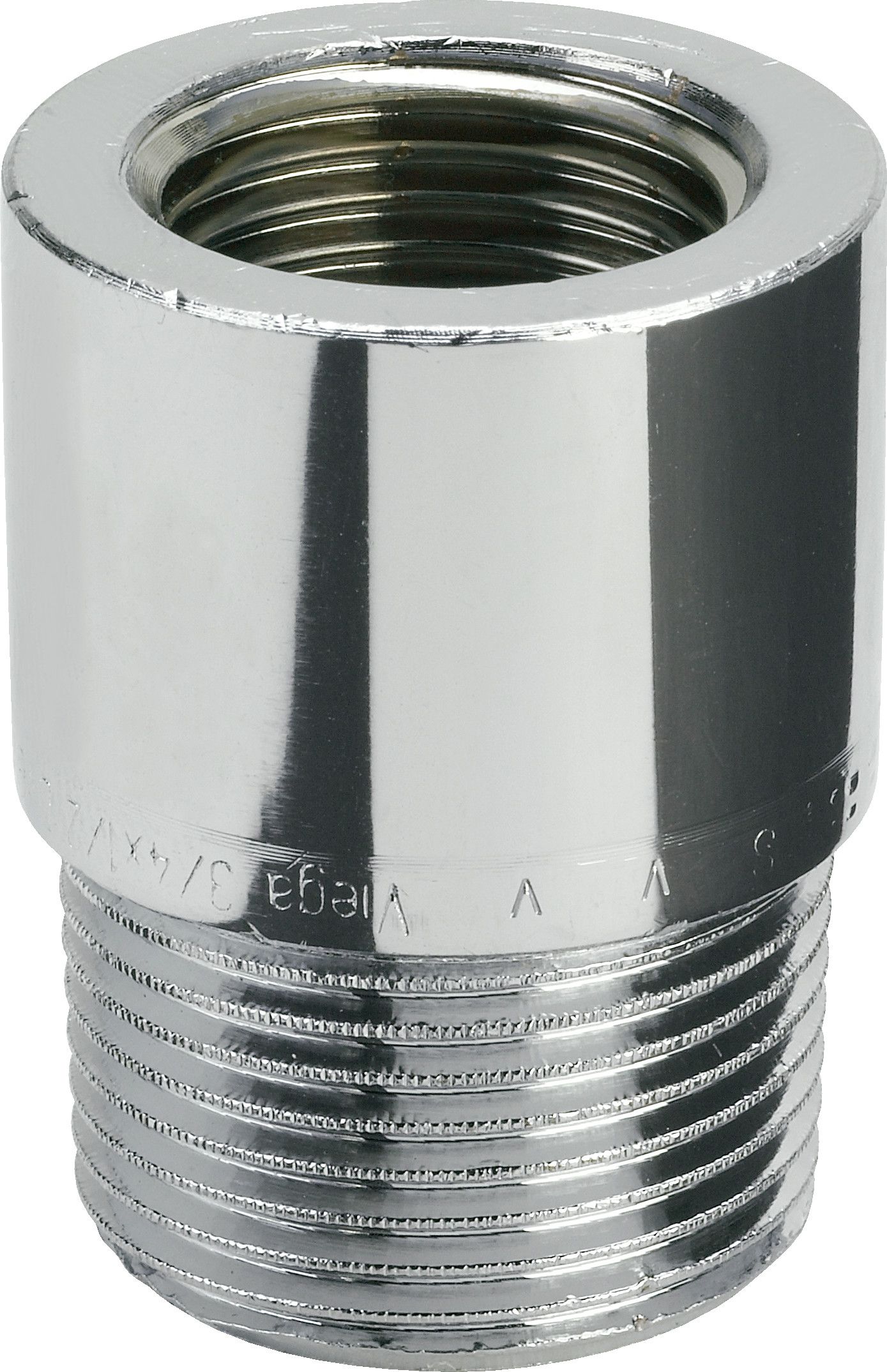 Viega Reduzierstück 3242 R/Rp 1/2 x 3/4, Rotguss verchromt, rund