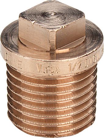 Viega Stopfen 3290 R 1/8, Rotguss, Vierkant, Außenrand