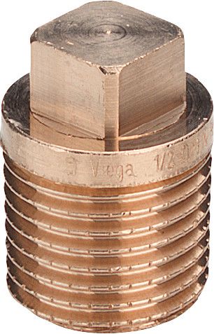 Viega Stopfen 3291 R 1 1/2, Rotguss, Vierkant