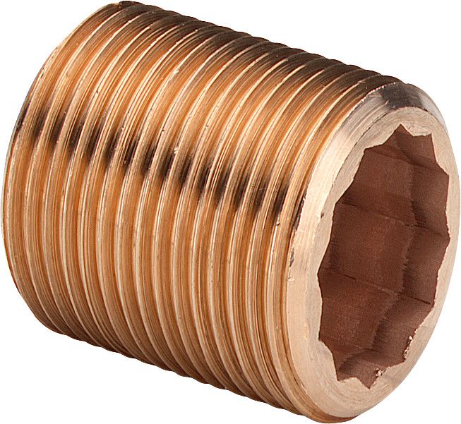 Viega Langnippel 3535 G 3/8 x 100 mm, Rotguss, Innenvielkant