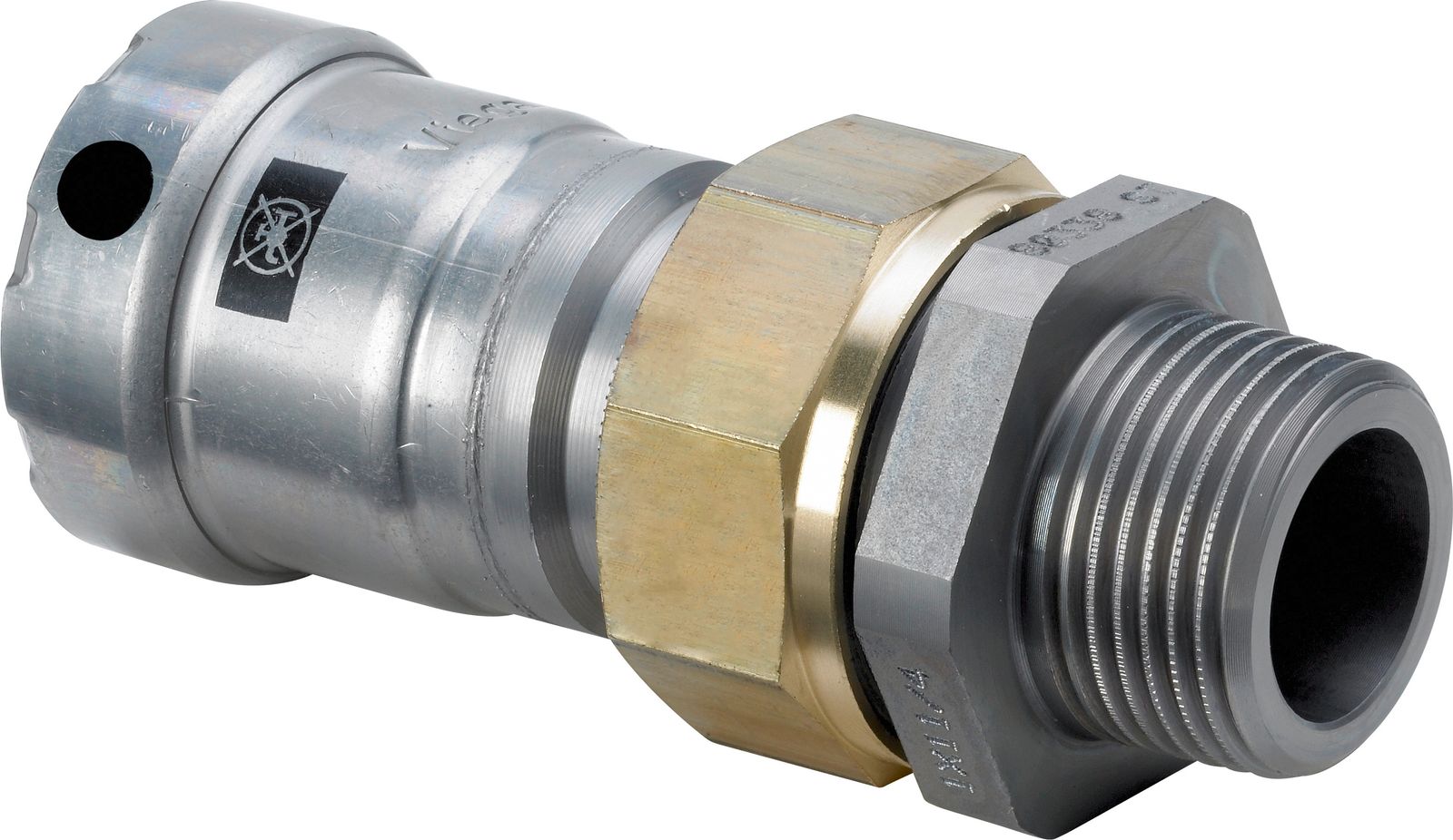 Viega Übergangsverschraubung Megapress 4265 1" x R 1, Stahl unlegiert, SC-Contur, flachdichtend