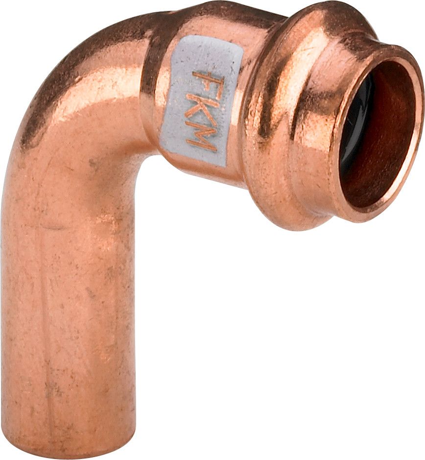 Viega Bogen Profipress S 4516.1 15 mm, Kupfer, 90°, SC-Contur, Einsteckende