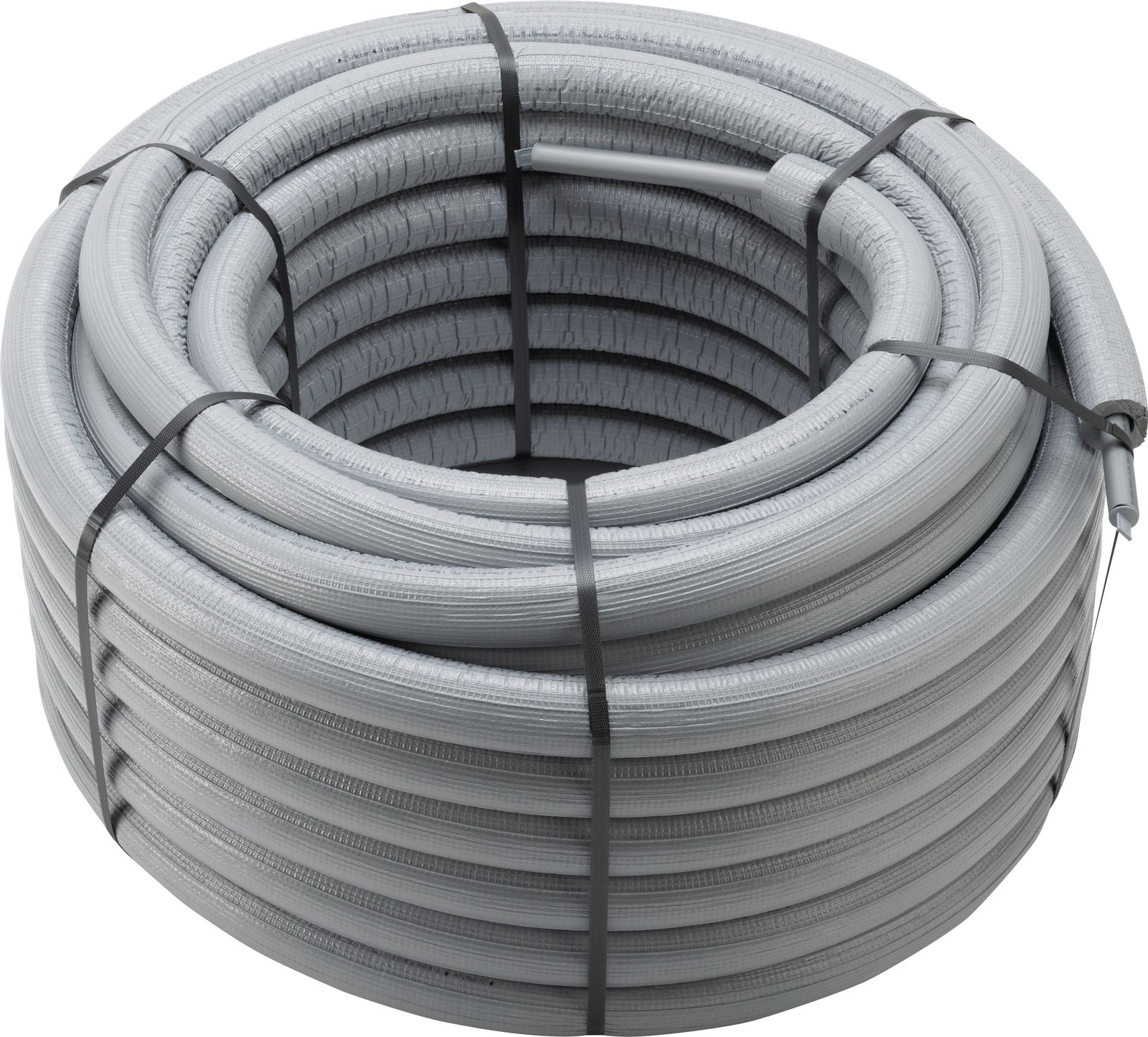 Viega Mehrschichtverbund-Rohr Raxofix 5302.4 25 x 2,7 mm, 25 m, Dämmung 13 mm, Kunststoff grau