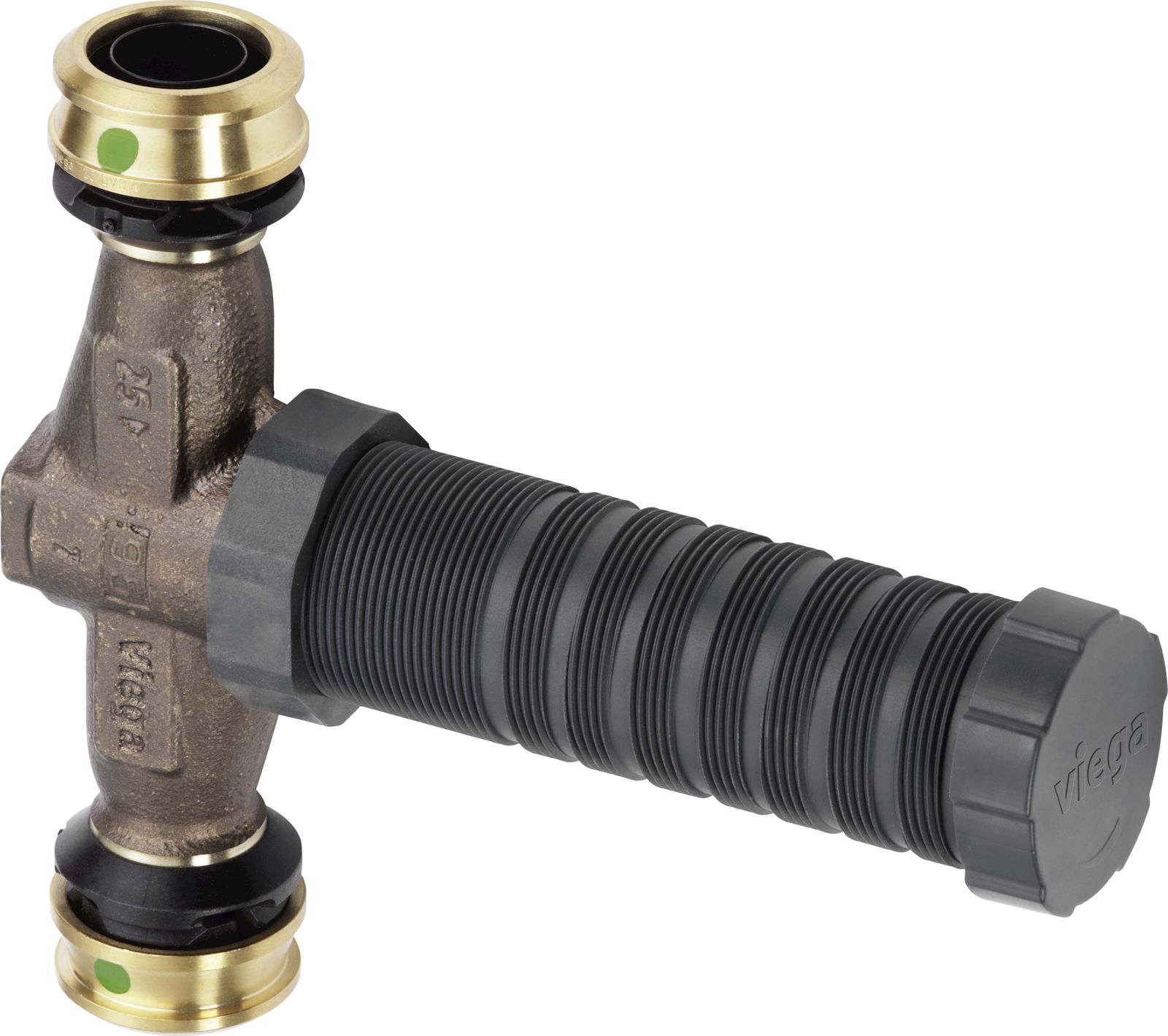 Viega UP-Geradsitzventil Easytop 5335.2 DN 20, 25 mm, Siliziumbronze, SC-Contur, Raxofix-Pressanschluss