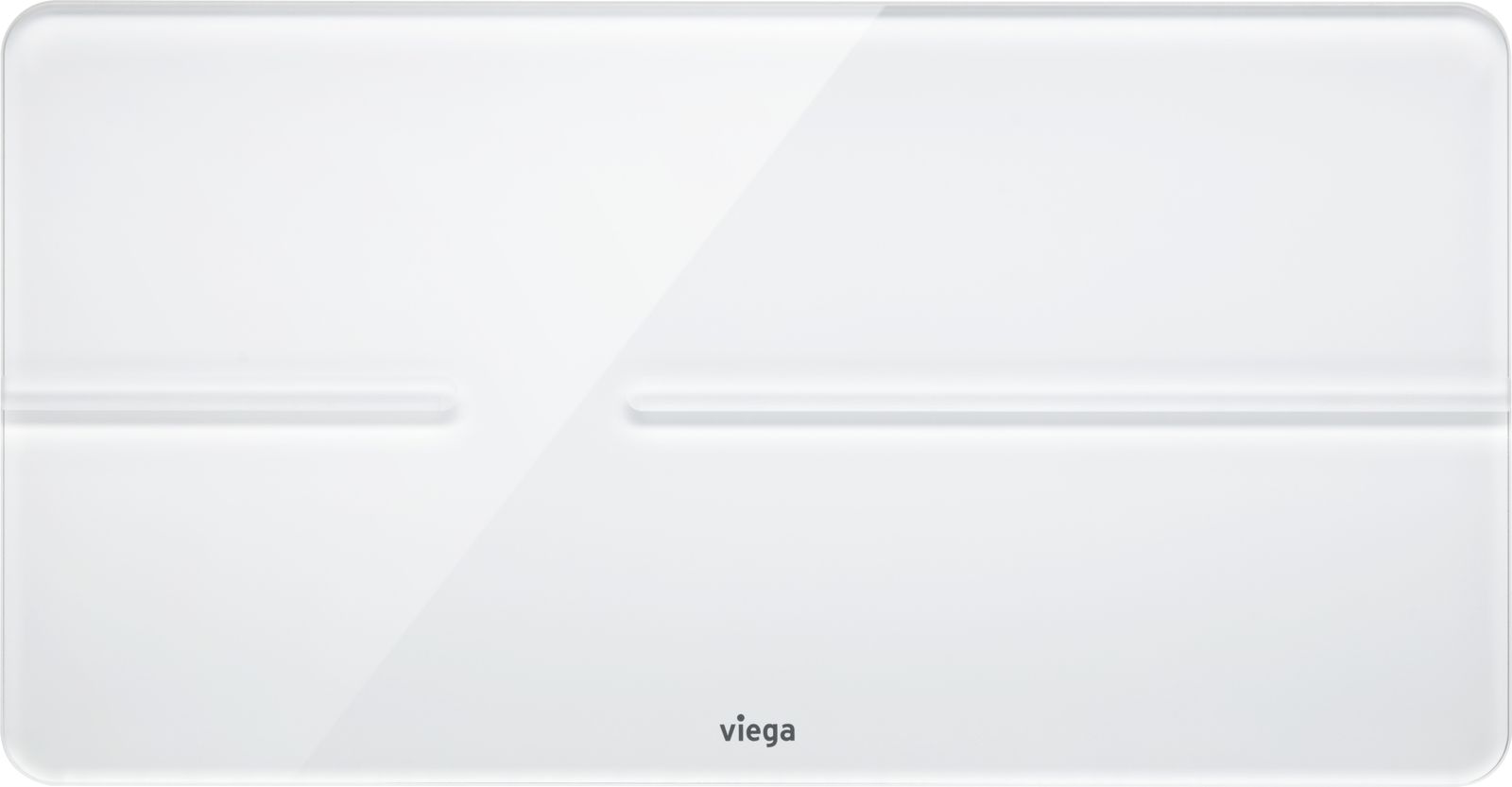 Viega Betätigungsplatte Visign for More 105-8357.11 271 x 140 x 8 mm, ESG weiß/verkehrsweiß, für UP-Spülkasten