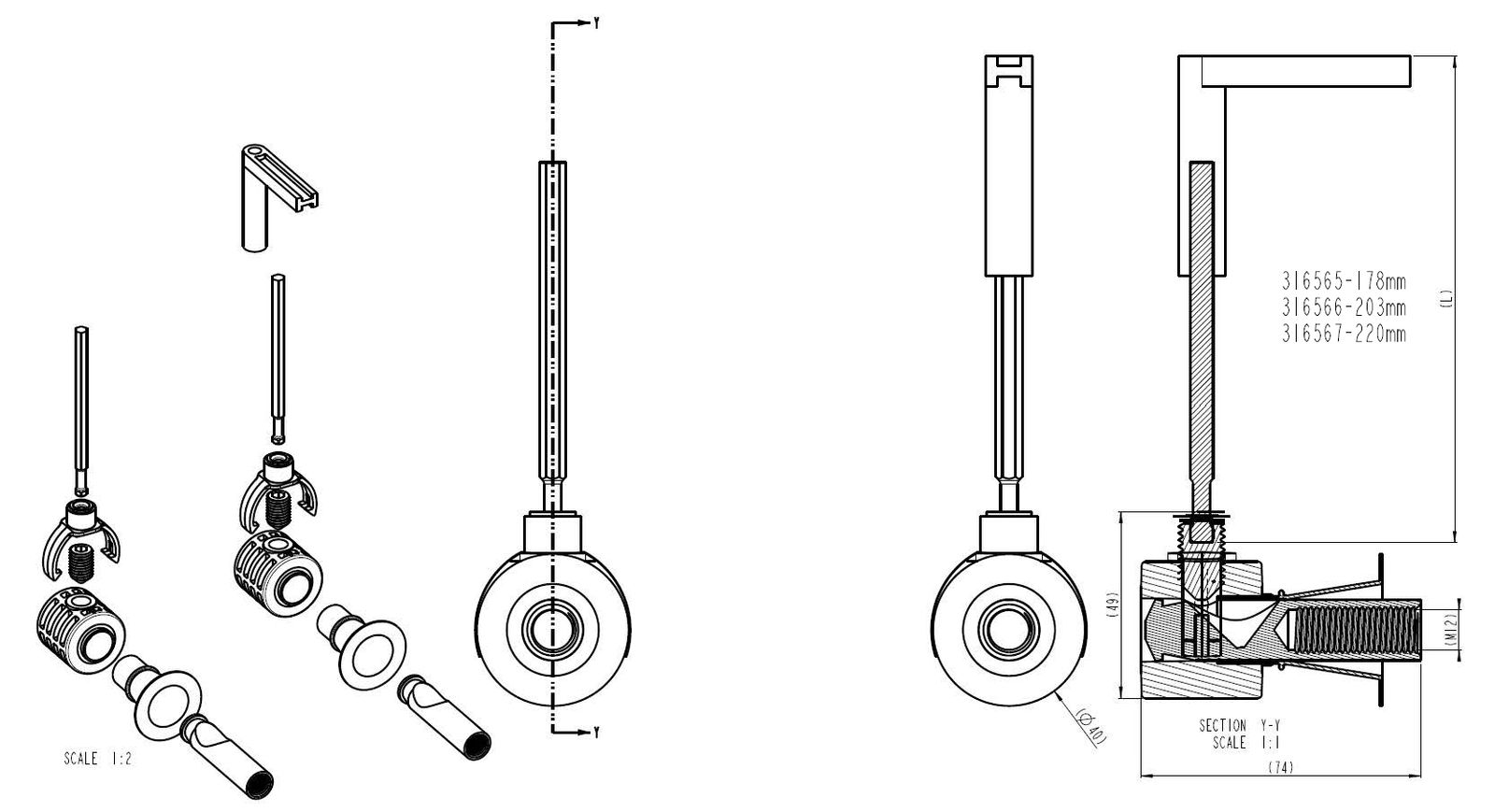VitrA Bad Befestigungsset V-Fit 2.0 für Wand-WC, für 5174, 5675, 5676, 7672