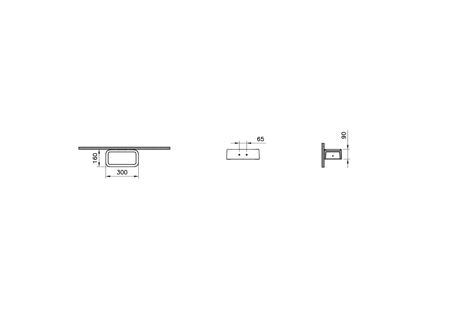 VitrA Bad Ablage Voyage 30x16x9cm, mit integriertem Papierrollenhalter, weiß VC