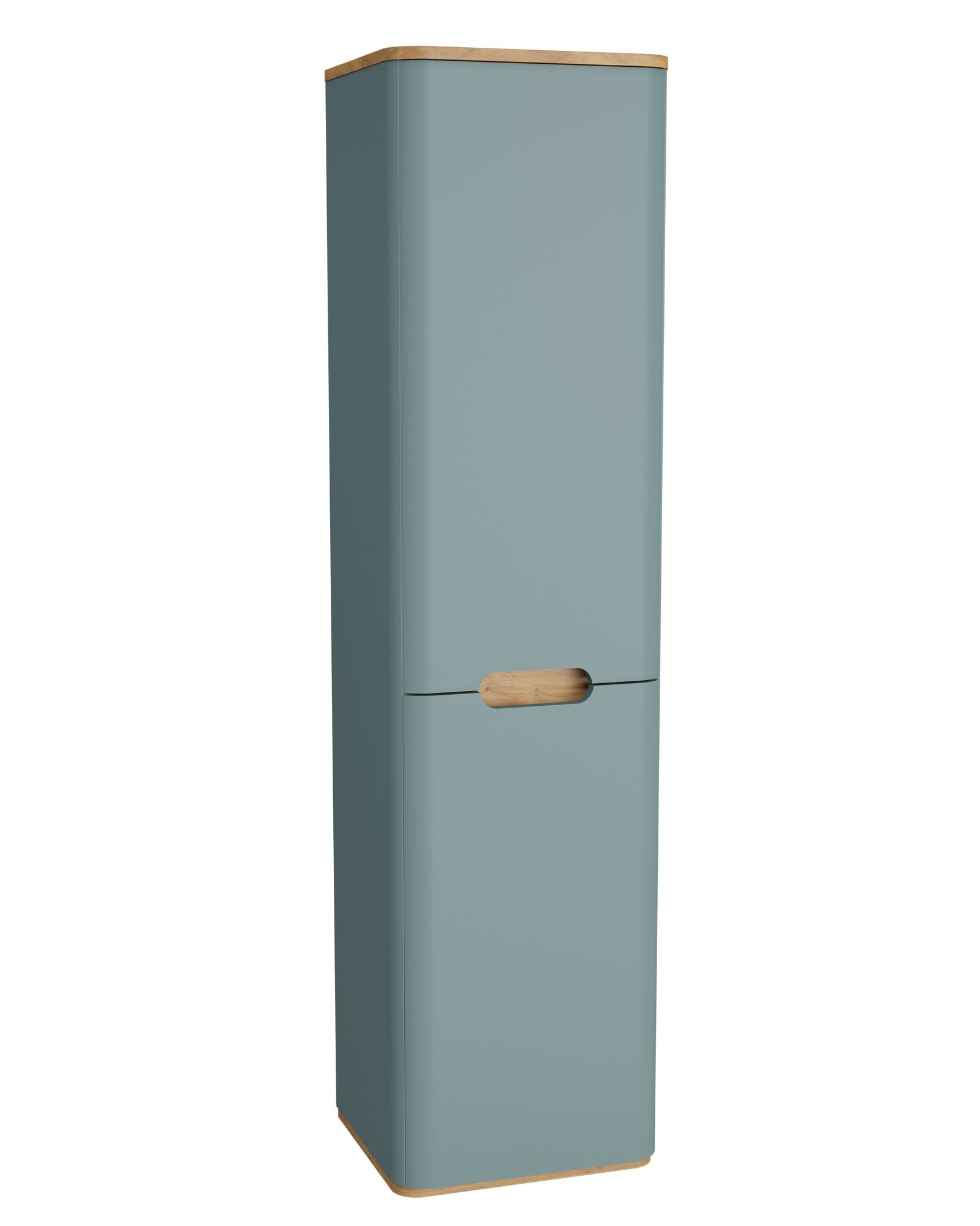 VitrA Bad Hochschrank Sento 40x35x157,5cm, mit Wäschekorb, Türanschlag links, fjordgrün matt, Dekor